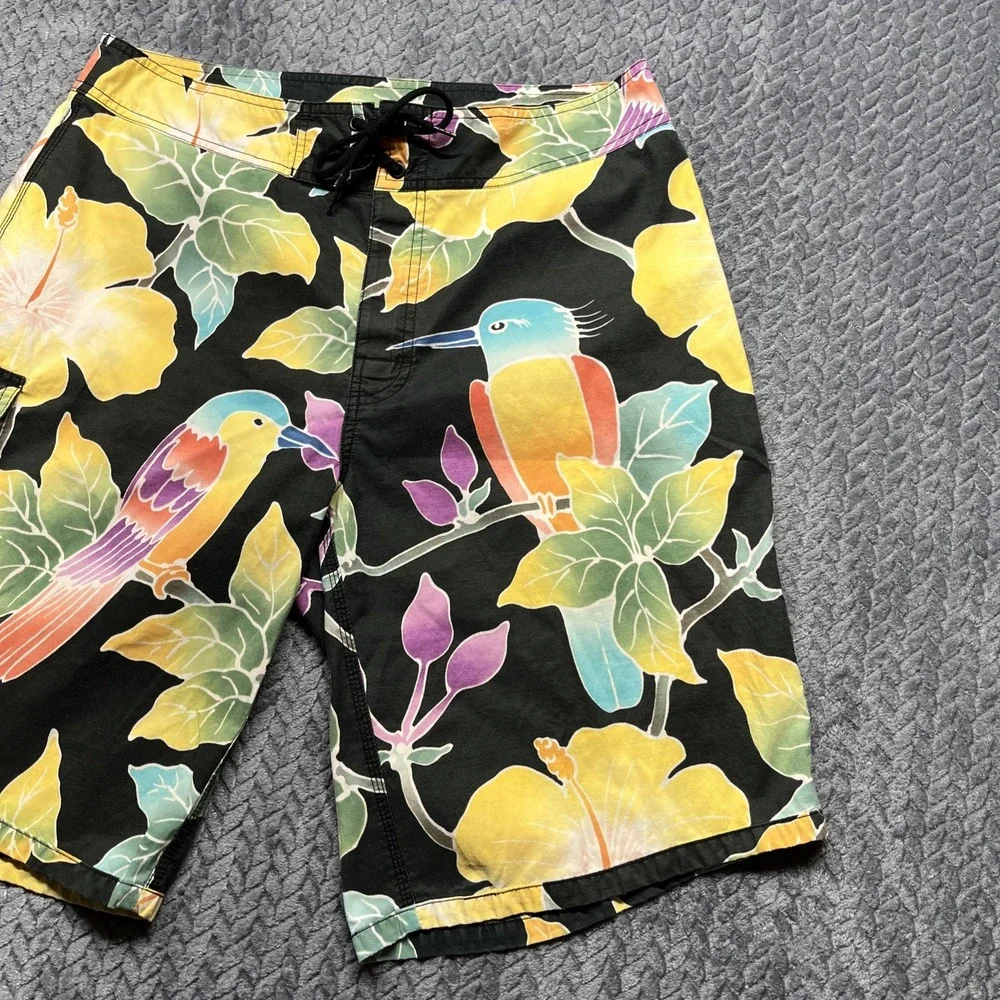 Polo Ralph‎ Lauren Board Shorts Men’s 33 Swim Trunks Tropical Birds